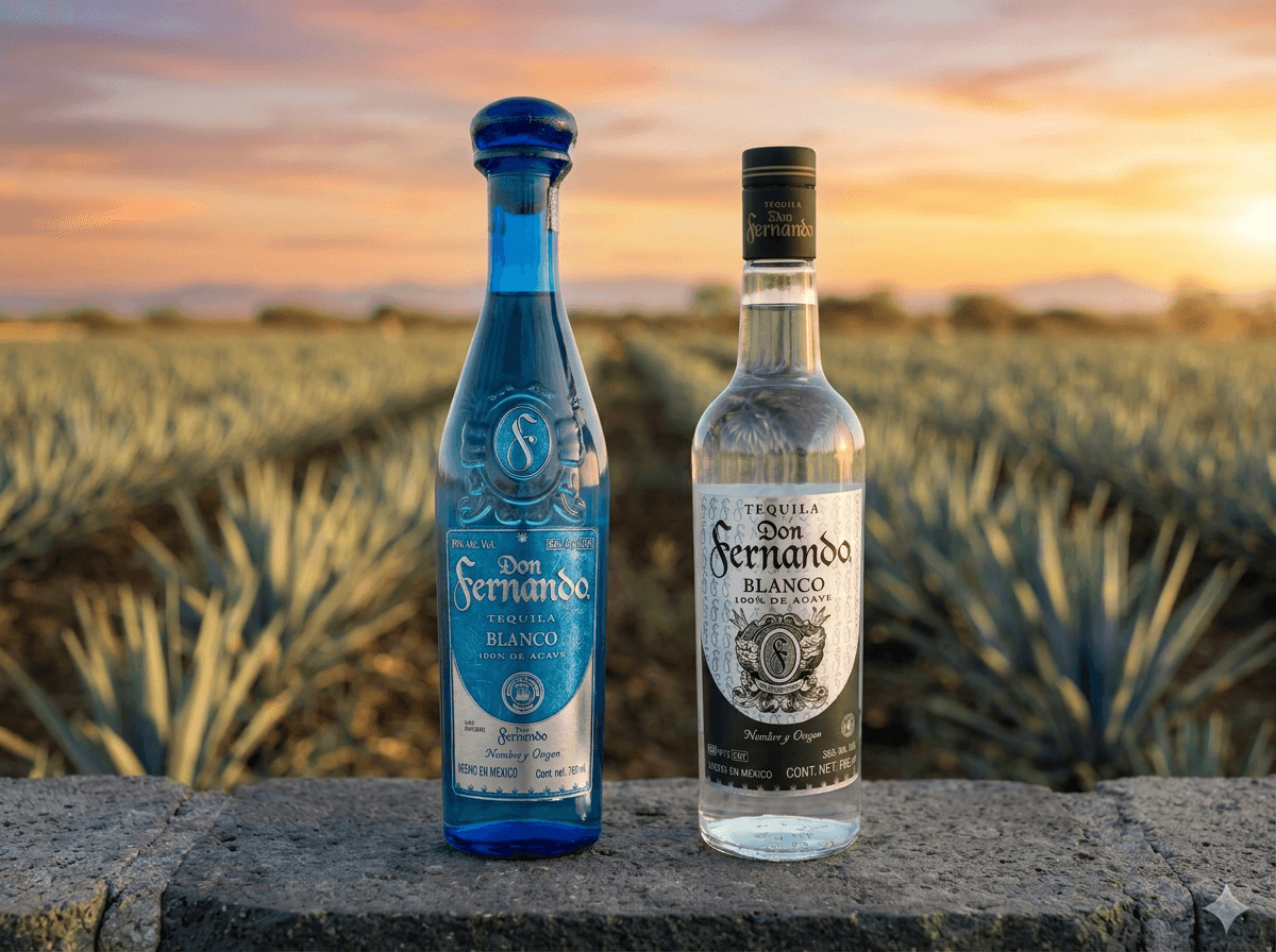 Don Fernando · Línea regular y Premium, tequila 100% agave azul